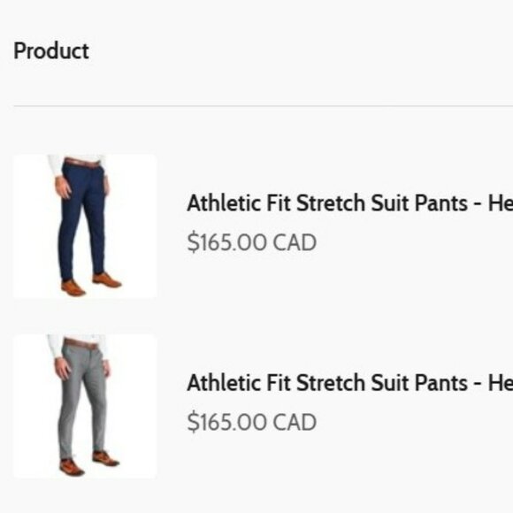 State & Liberty Athletic Fit Suit Pants - Heathered Grey - Picture 6 of 6